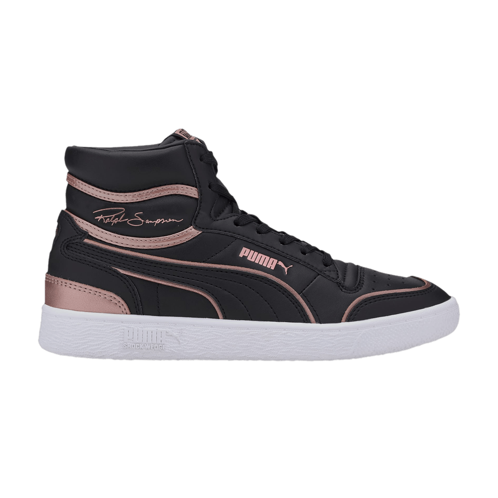 Pre-owned Puma Wmns Ralph Sampson Mid Metal 'black Rose Gold'