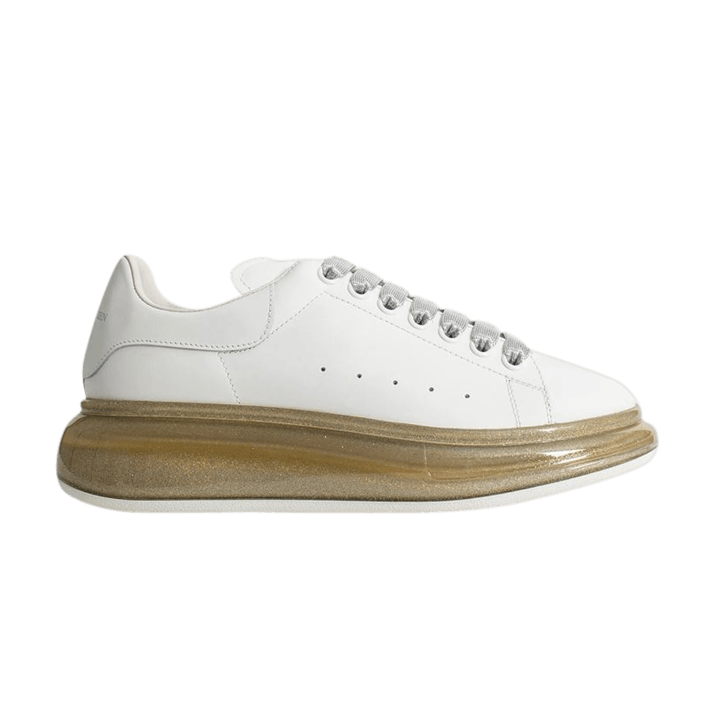 Alexander McQueen Wmns Oversized Sneaker 'White Brown Glitter'