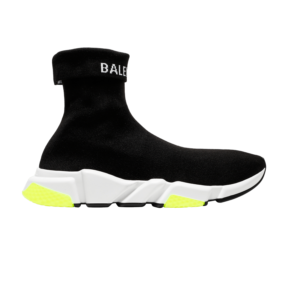 Balenciaga Speed Sneaker Cuffed Wmns 'Black Yellow'