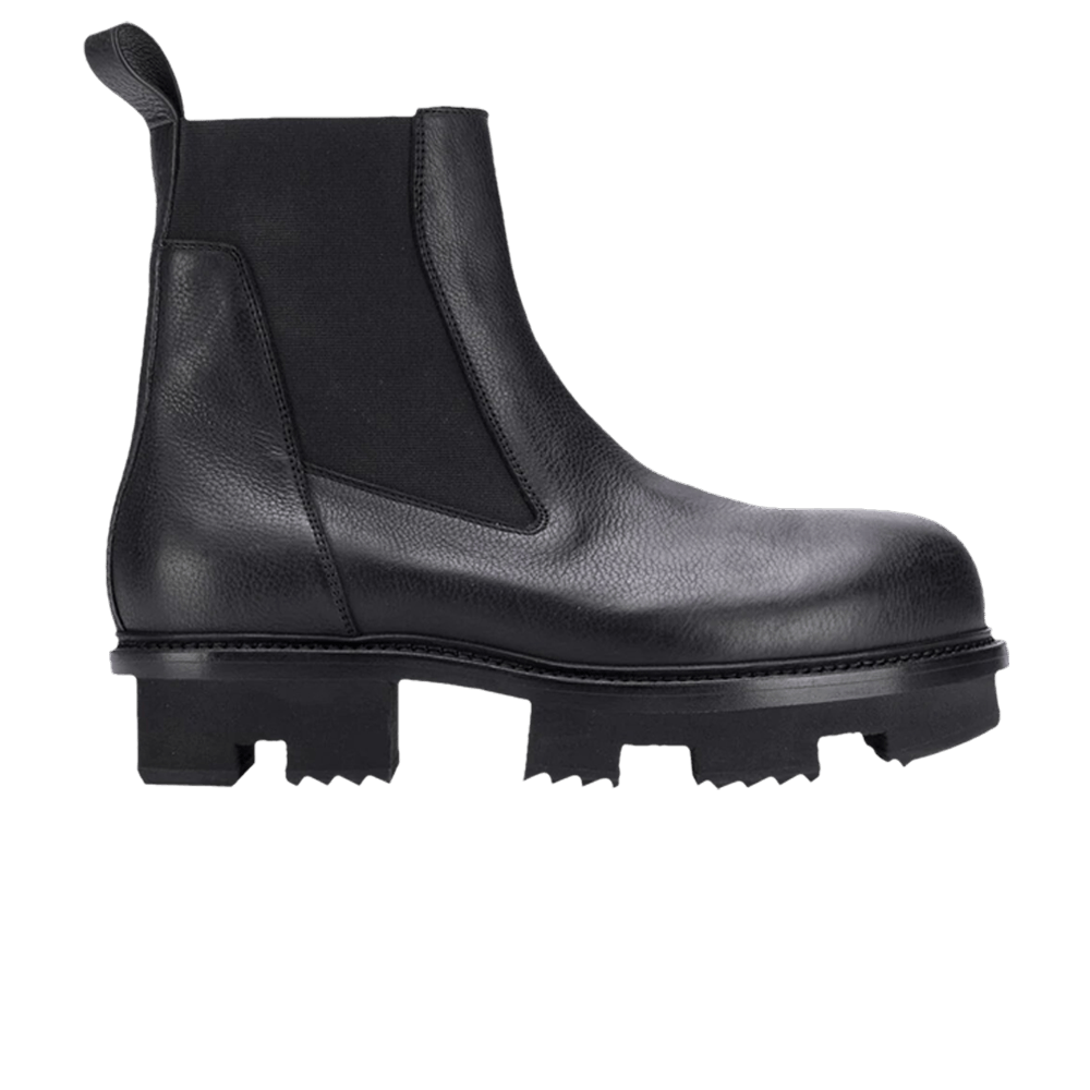 最終値下げ RickOwens MEGA BOZO TRACTOR BEETLE Rick Owens Beatle Mega Tractor Boot Black Men's - RU02E1860