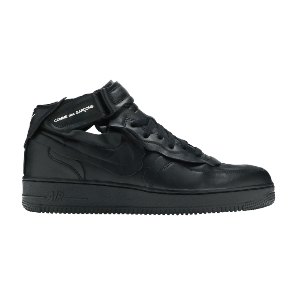 NIKE COMME DES GARÇONS X AIR FORCE 1 MID 'TRIPLE BLACK'