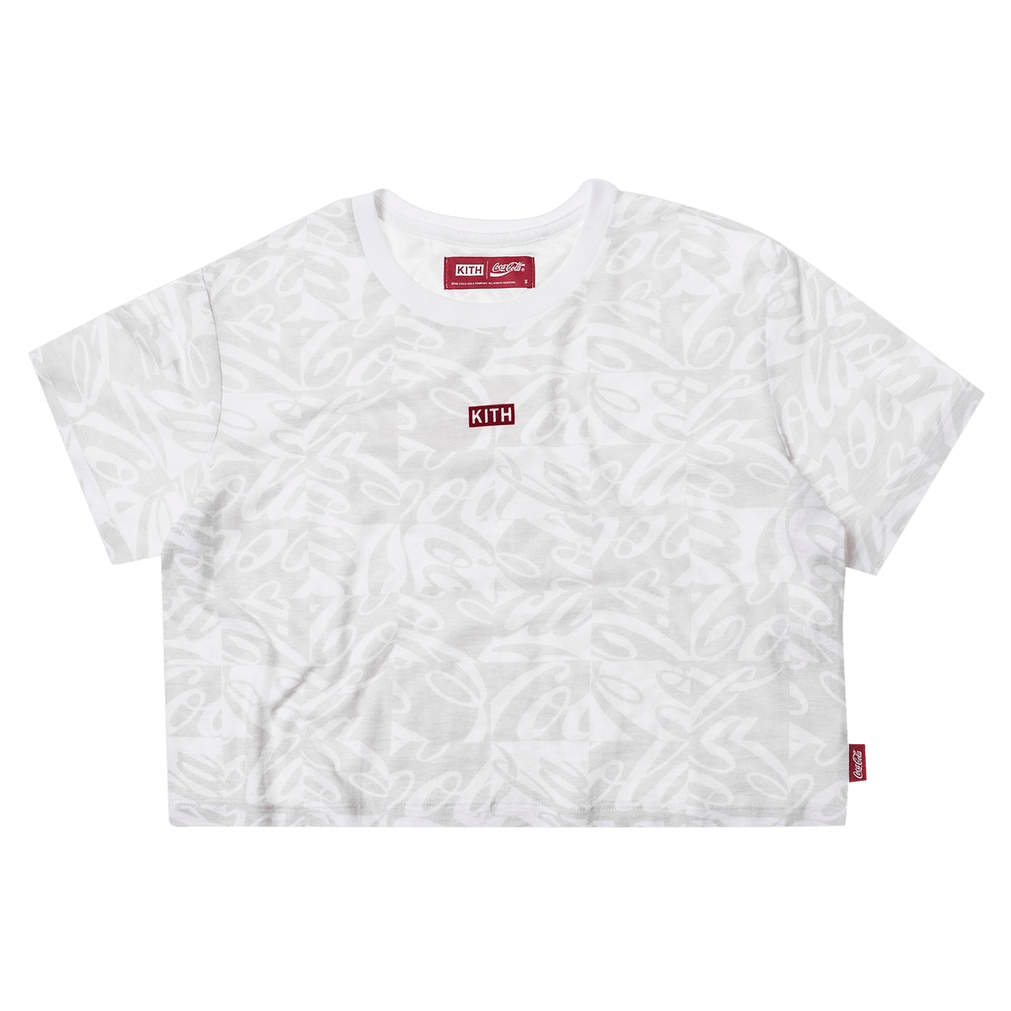 KITH X COCA-COLA CHECKERED CROPPED TEE 'WHITE'