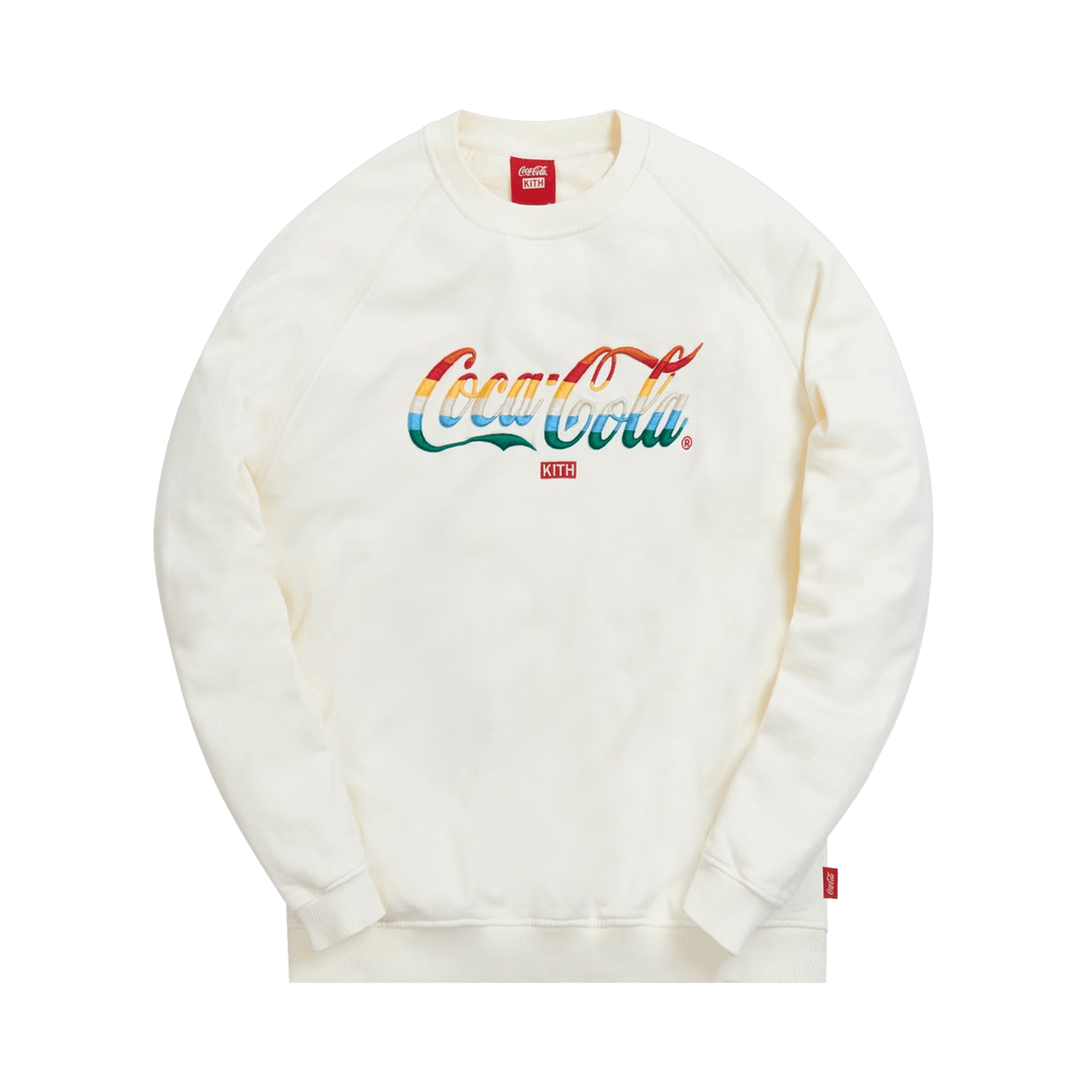 KITH X COCA-COLA STRIPED CREWNECK 'IVORY'