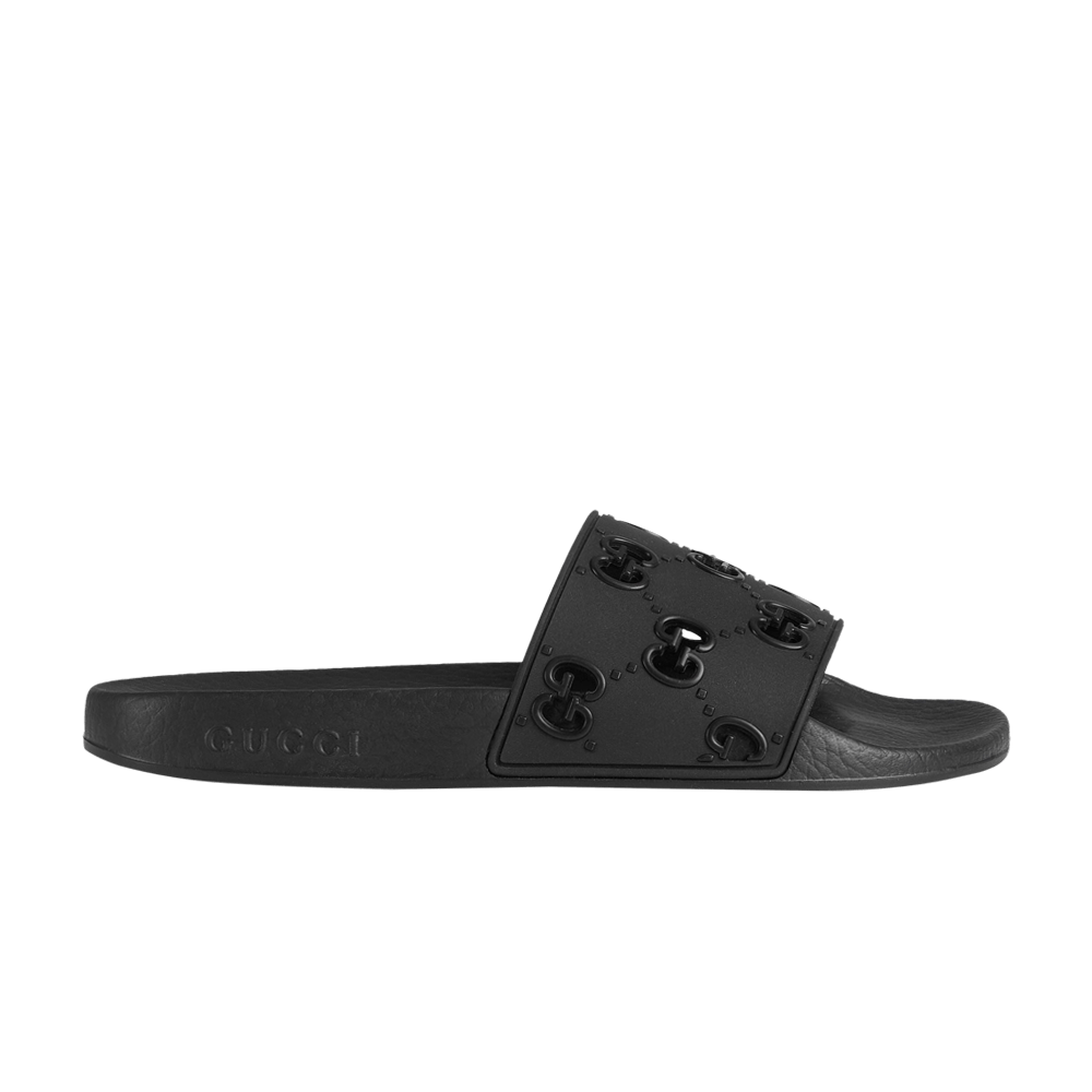 Gucci Wmns Rubber GG Slide 'Black'