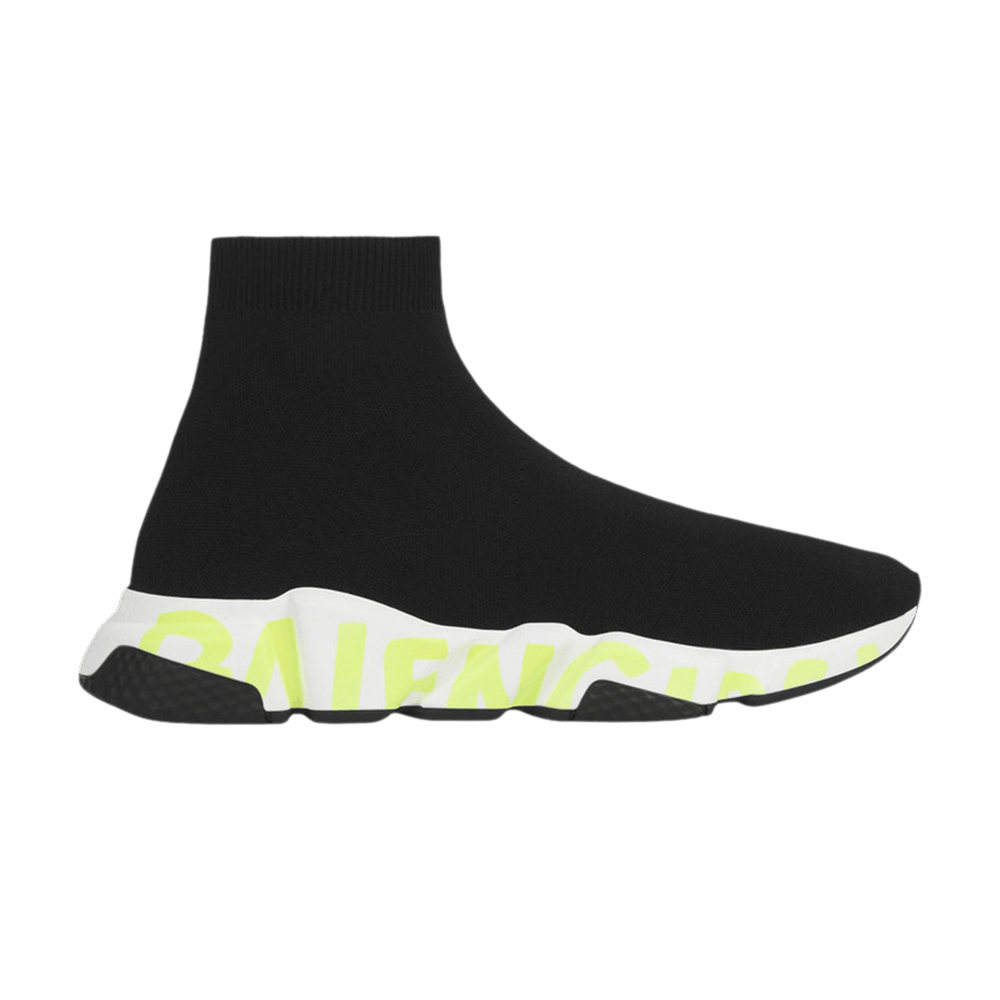 Balenciaga Speed Sneaker 'Graffiti - Black Fluo Green'