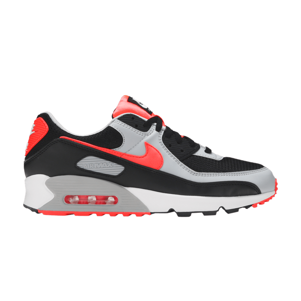 Nike Air Max 90 Black Radiant Red Wolf Grey
