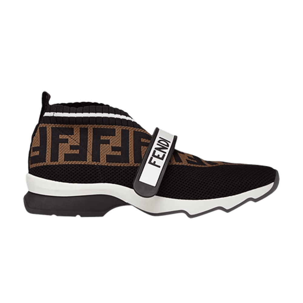 Fendi Wmns FF Motif Rockoko Sneaker 'Black Brown'
