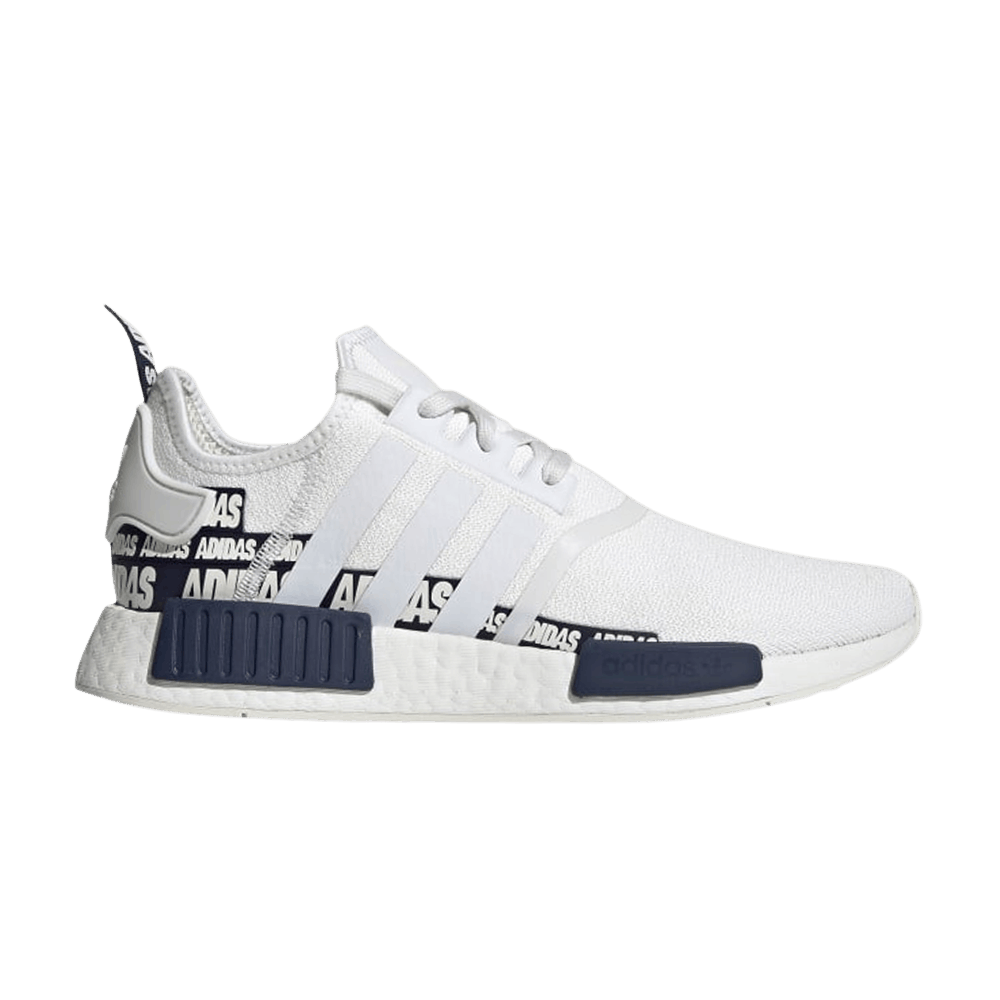 ADIDAS ORIGINALS NMD_R1 'WORDMARK HEEL STRIPE - CRYSTAL WHITE NAVY'