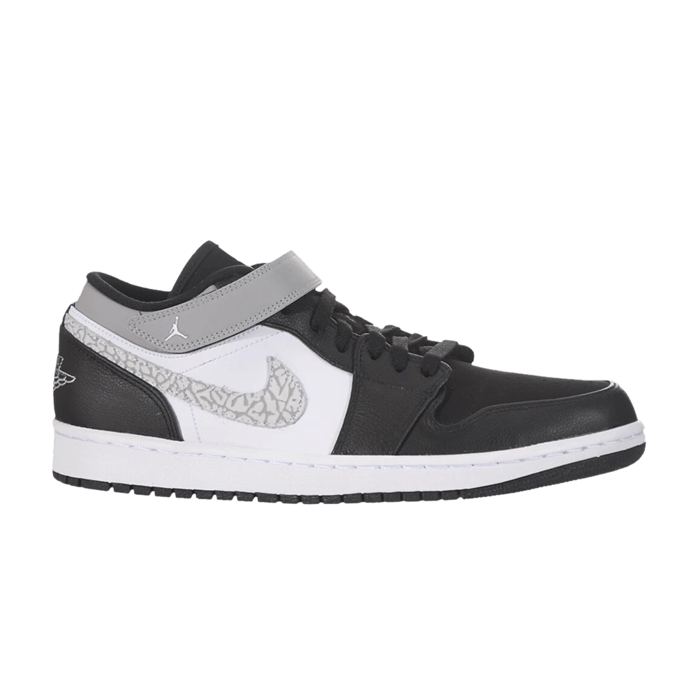 Pre-owned Air Jordan 1 Strap Low 'black Matte Silver'