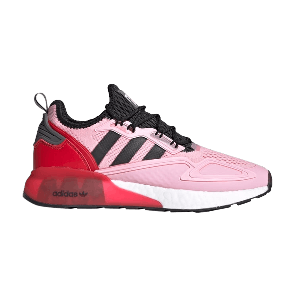 Buy Adidas Wmns ZX 2K Boost 'Wordmark Heel Stripe - Semi Solar Red