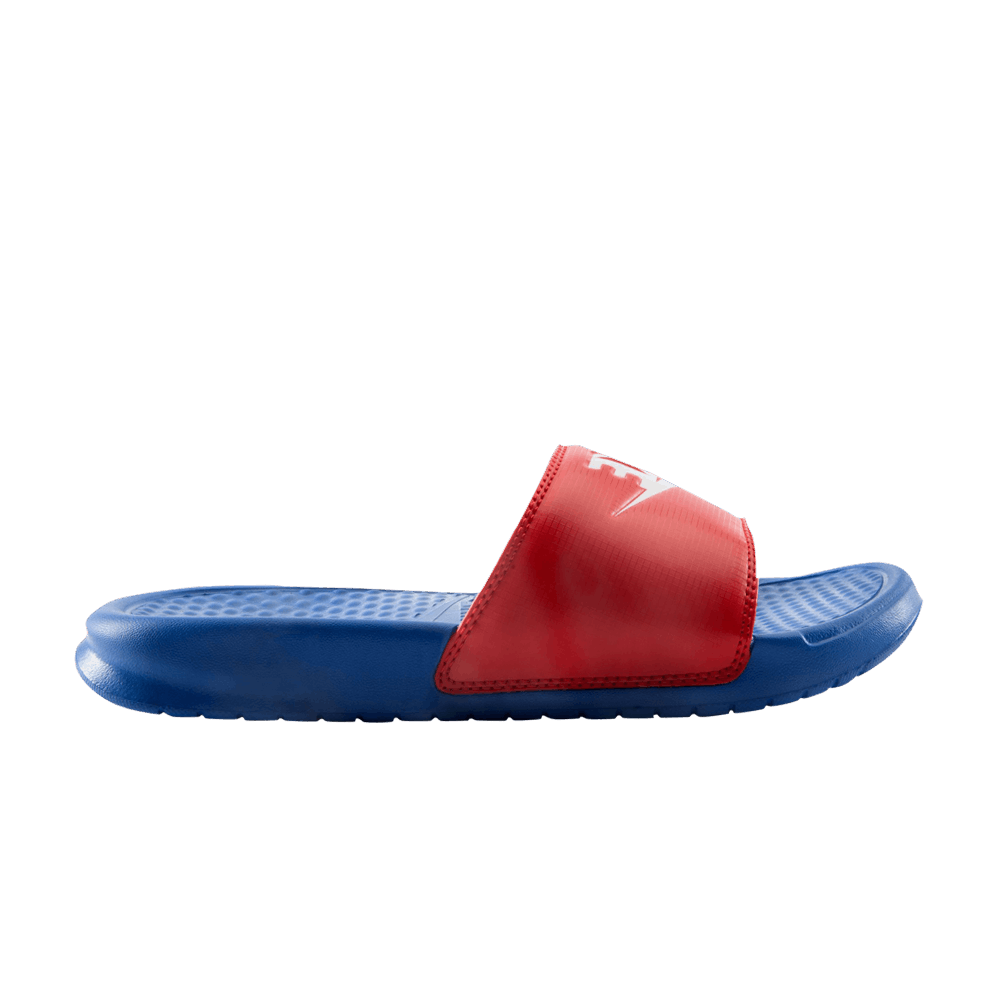 Pre-owned Nike Wmns Benassi Jdi Slides 'game Royal University Red' In Blue