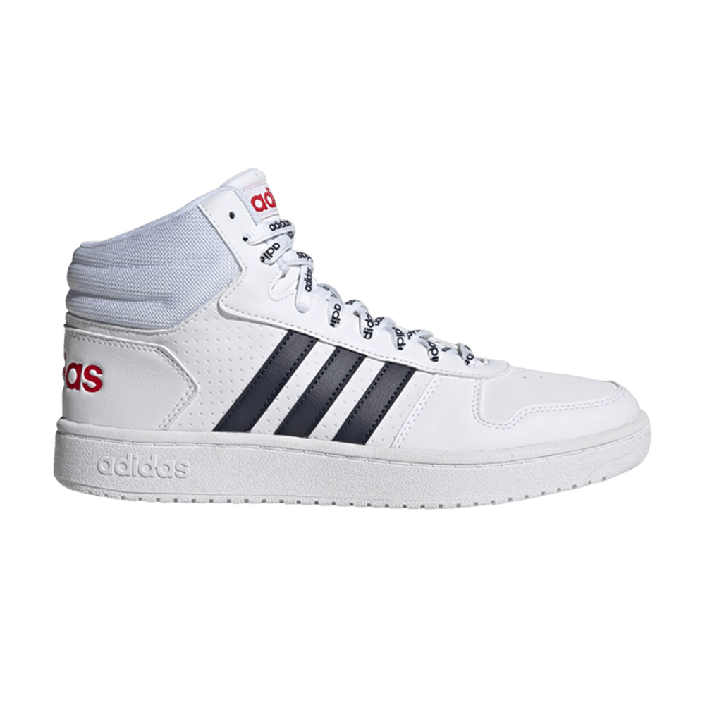 Buy adidas Hoops 2.0 Mid 'White Blue Red' - EE7382 | GOAT