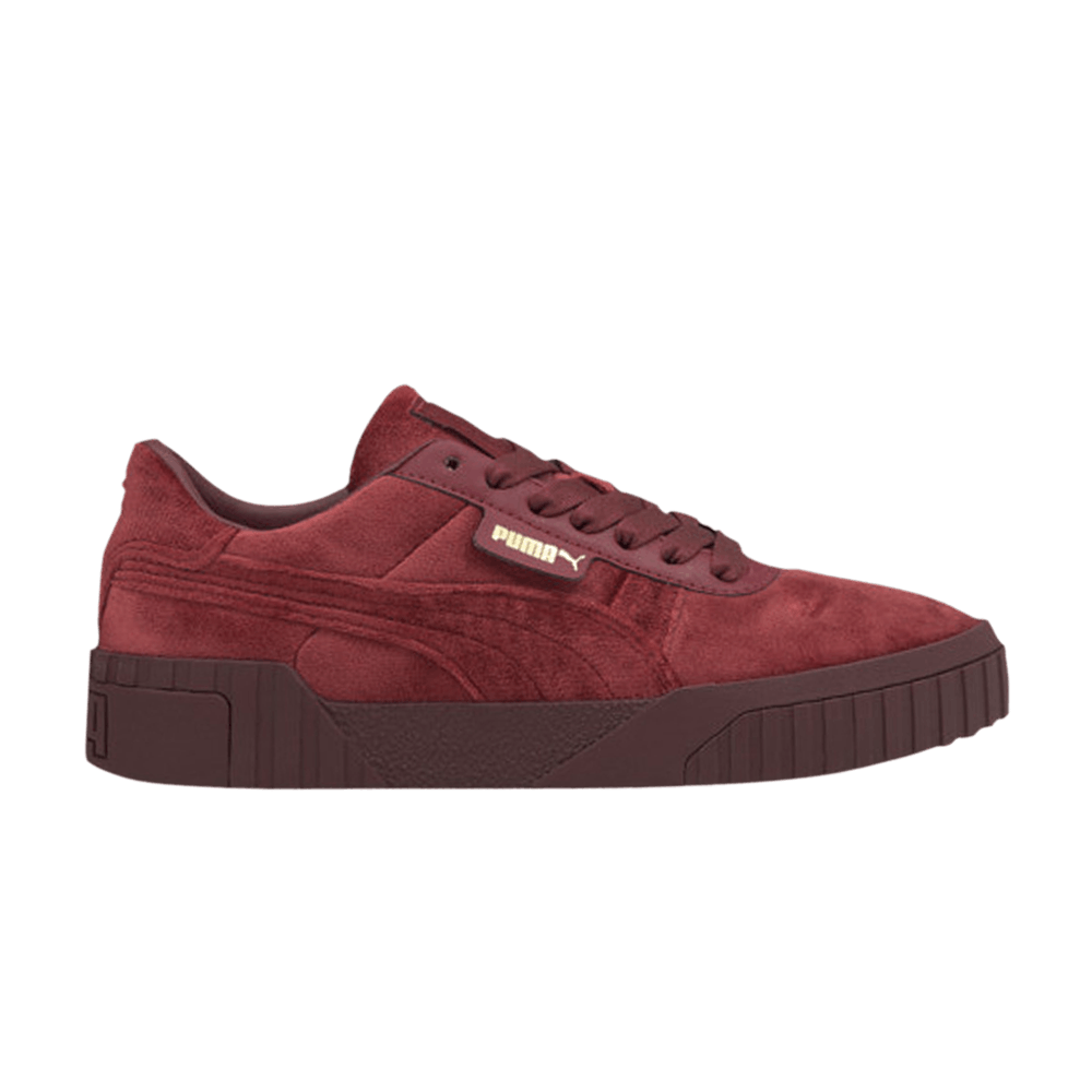 Pre-owned Puma Wmns Cali 'burgundy Velour' In Red