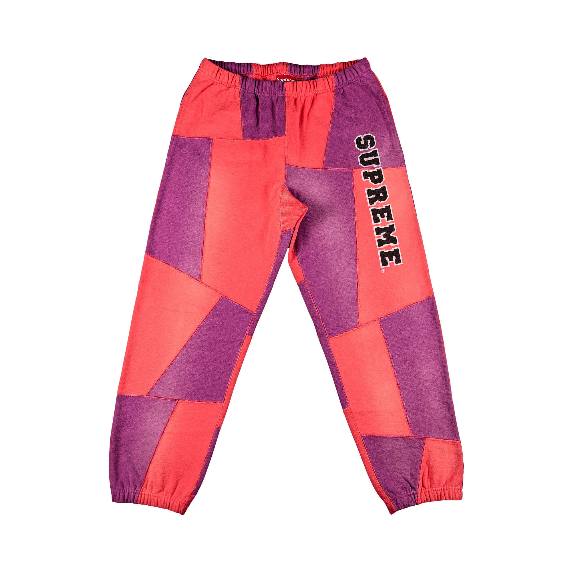 SUPREME SUPREME PATCHWORK SWEATPANT 'BRIGHT CORAL'