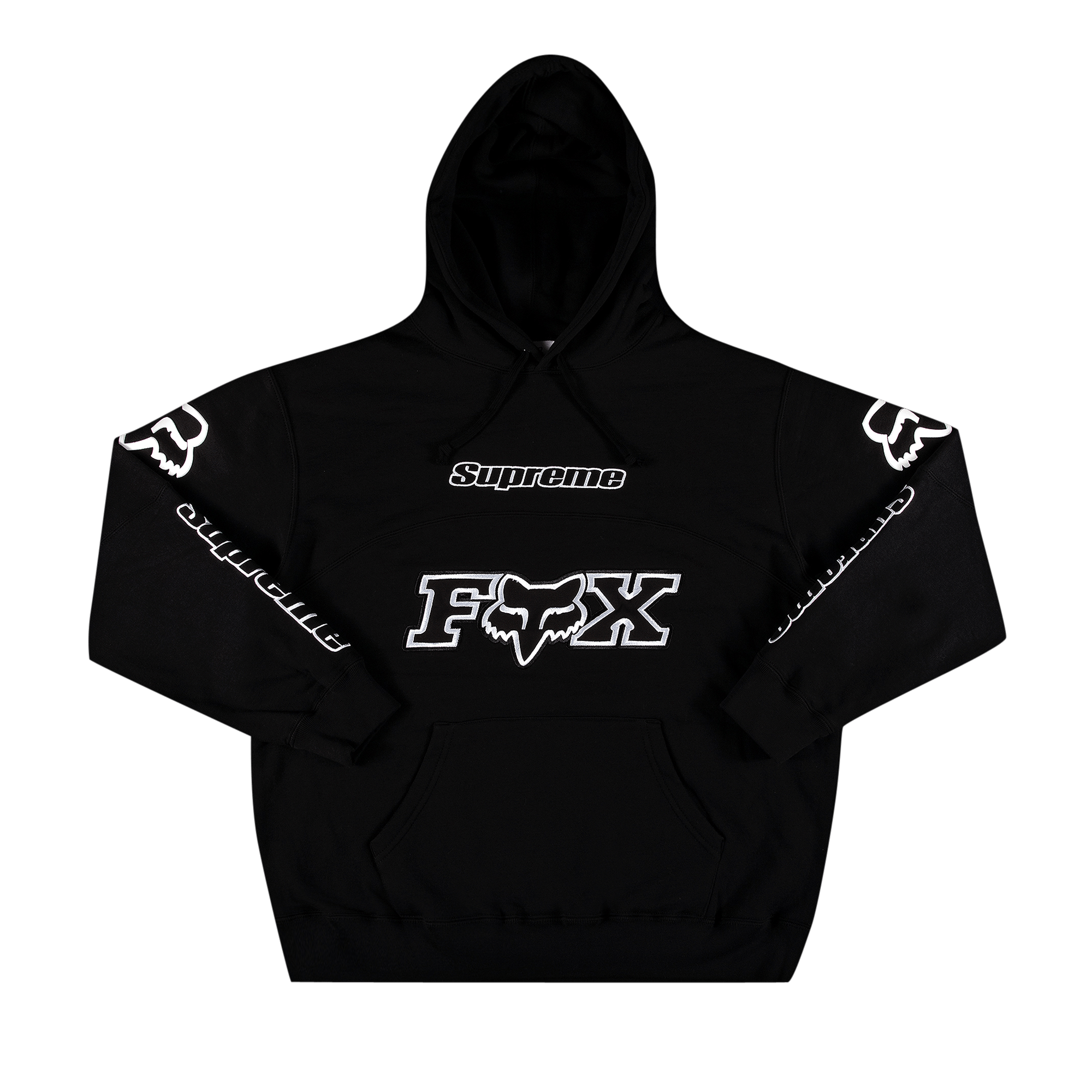 SUPREME SUPREME X FOX RACING HOODED SWEATSHIRT 'BLACK'