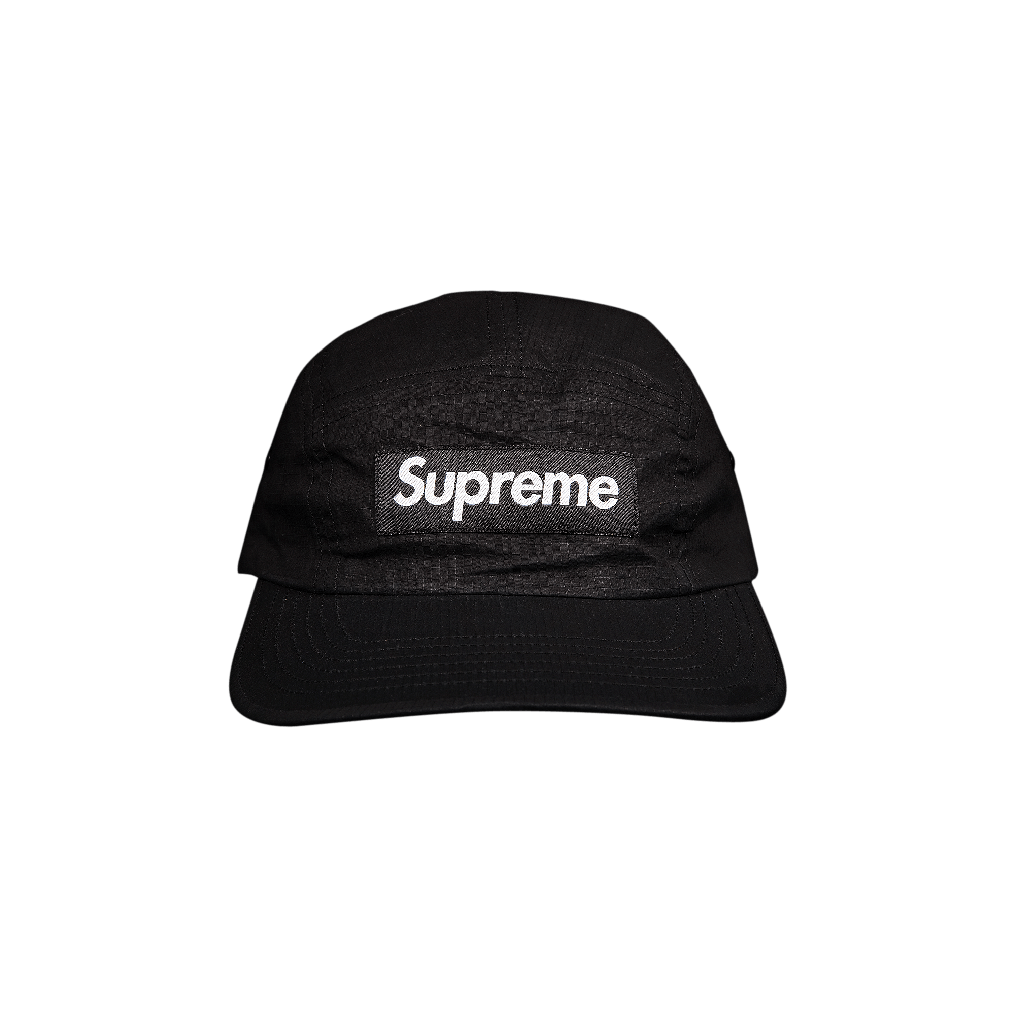 Pre-owned Supreme Dry Wax Cotton Camp Cap 'black'