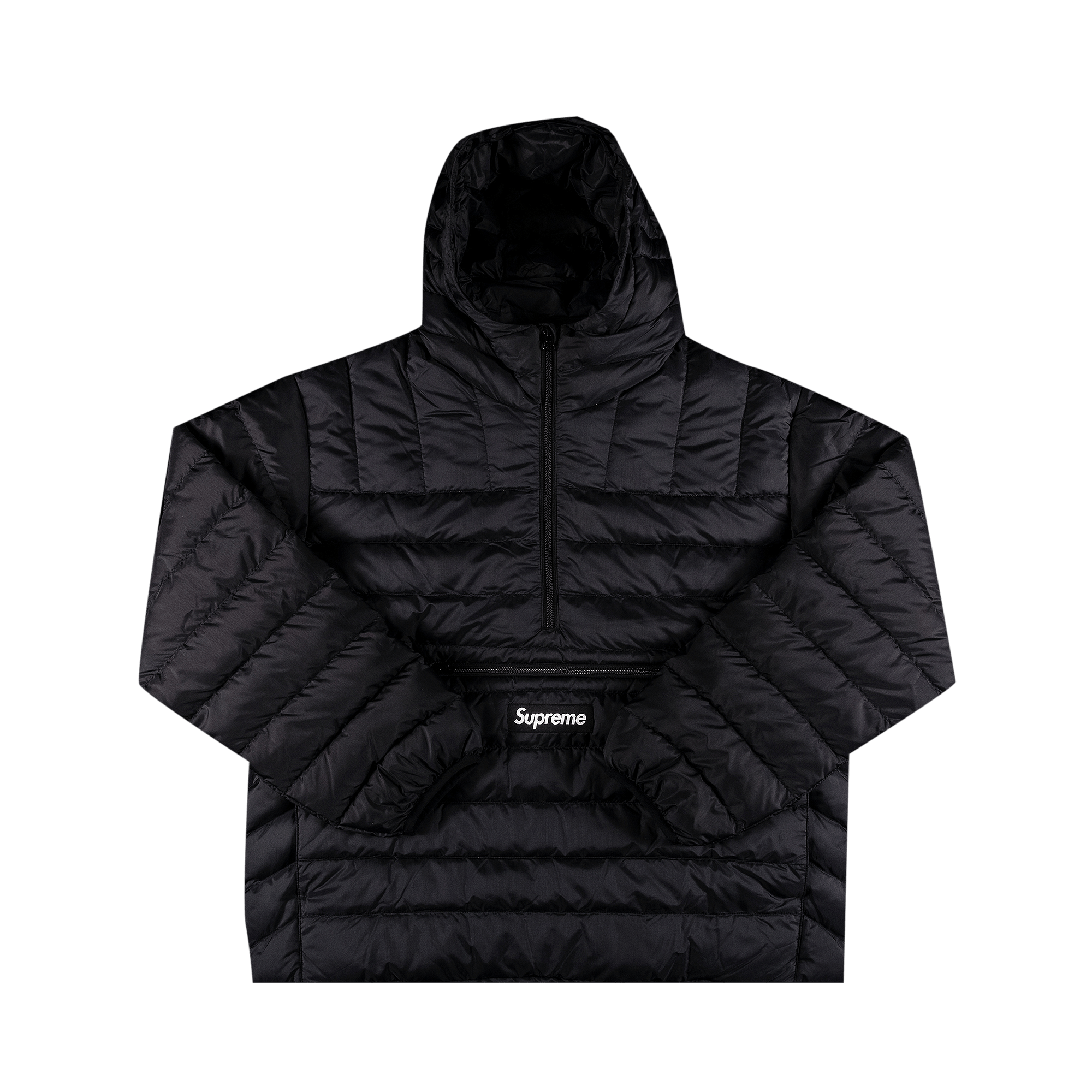 SUPREME SUPREME MICRO DOWN HALF ZIP HOODED PULLOVER 'BLACK'