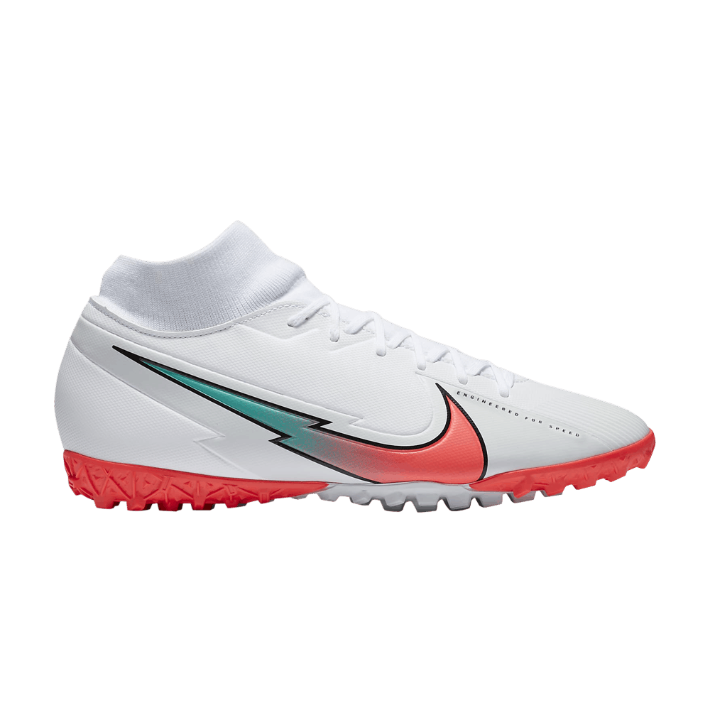 NIKE MERCURIAL SUPERFLY 7 ACADEMY TF 'WHITE CRIMSON JADE'