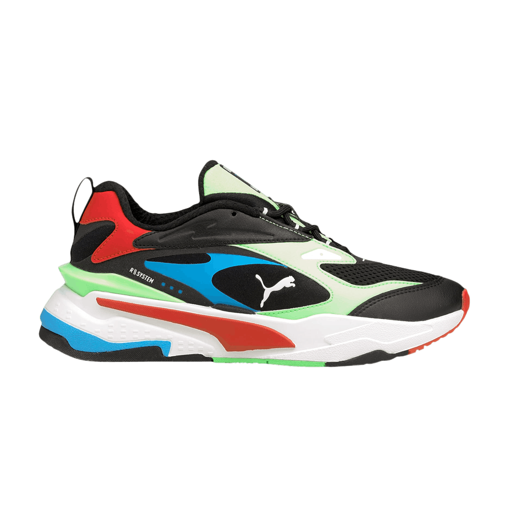 Pre-owned Puma Rs-fast Jr 'black Elektro Green'