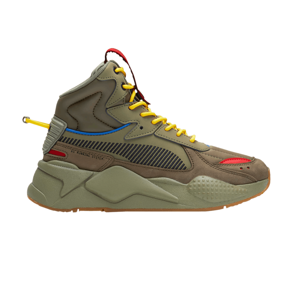 Pre-owned Puma Rs-x Mid Militia Jr 'deep Lichen Green'