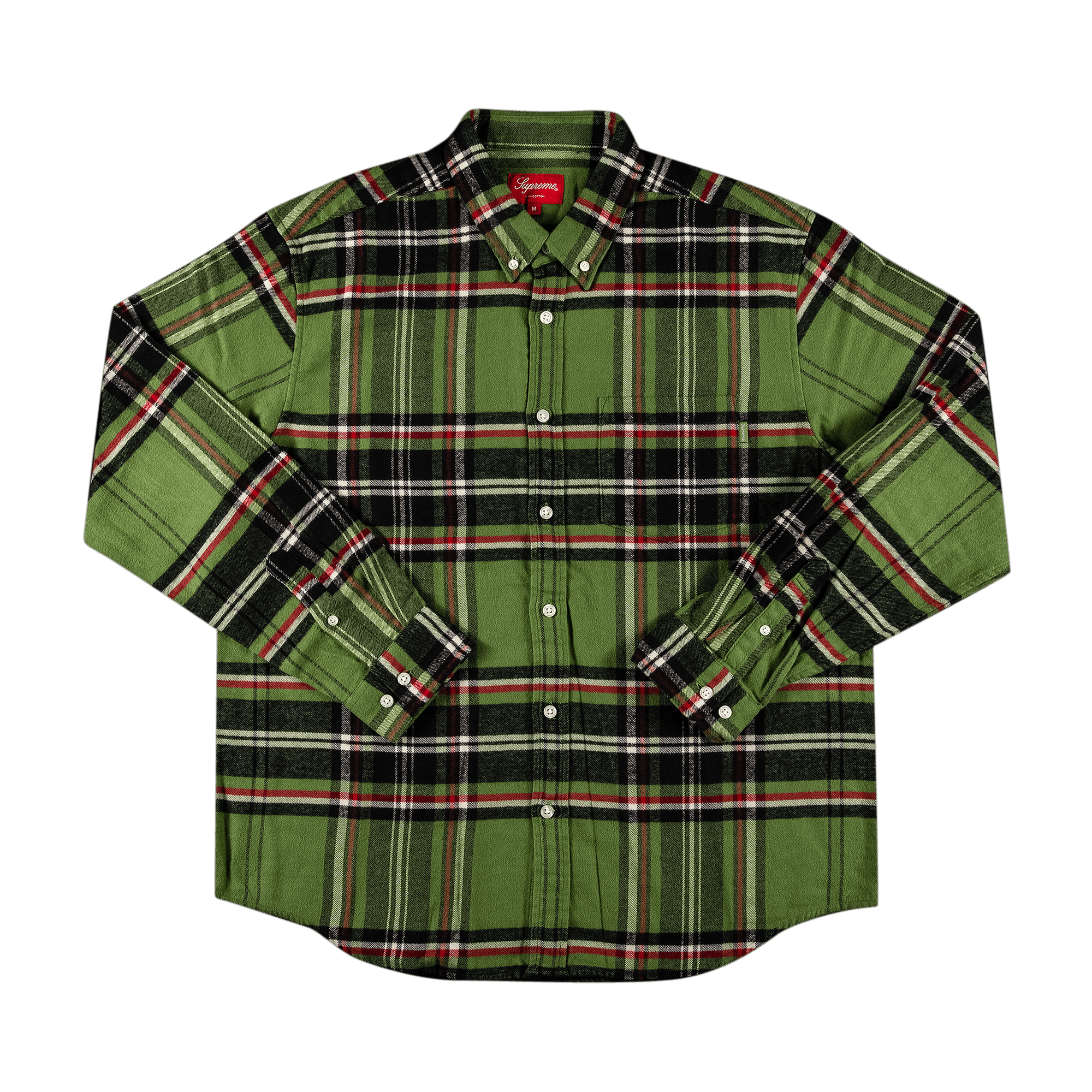 SUPREME SUPREME TARTAN FLANNEL SHIRT 'GREEN'