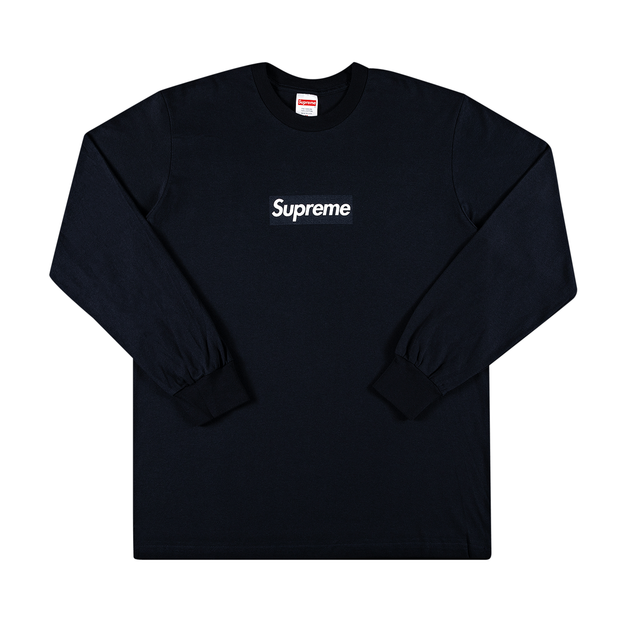 SUPREME SUPREME BOX LOGO LONG-SLEEVE TEE 'NAVY'