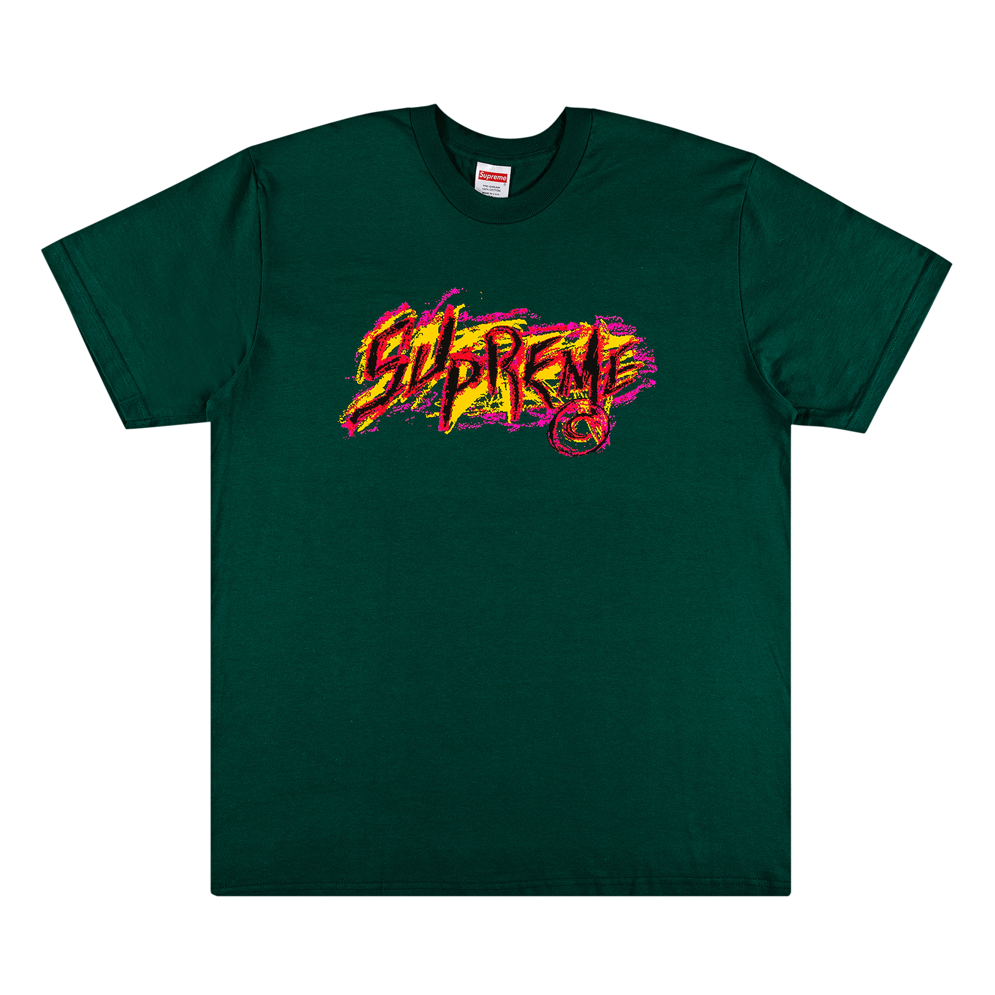 SUPREME SUPREME SCRATCH TEE 'DARK GREEN'