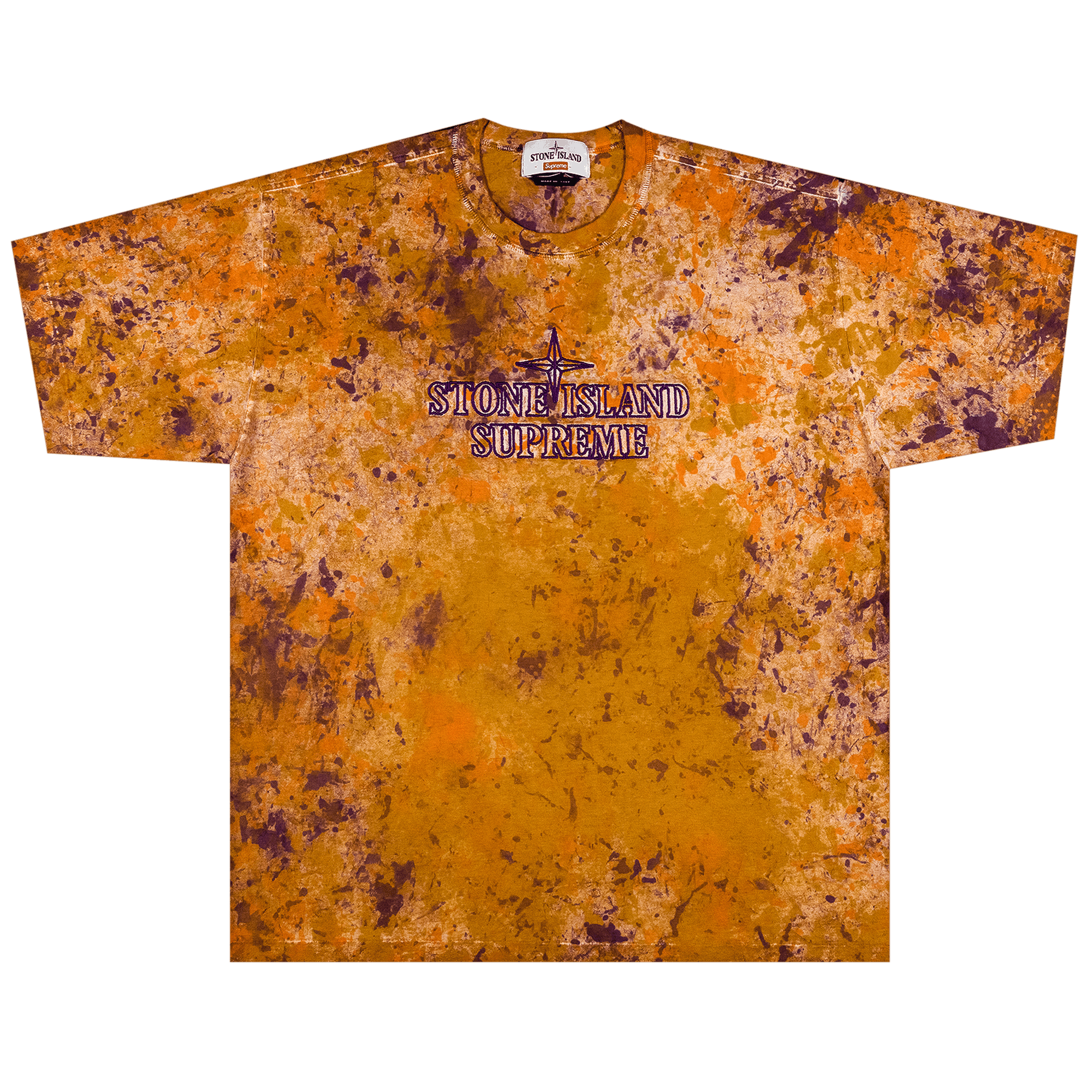 SUPREME SUPREME X STONE ISLAND EMBROIDERED LOGO SHORT-SLEEVE TOP 'CORAL'