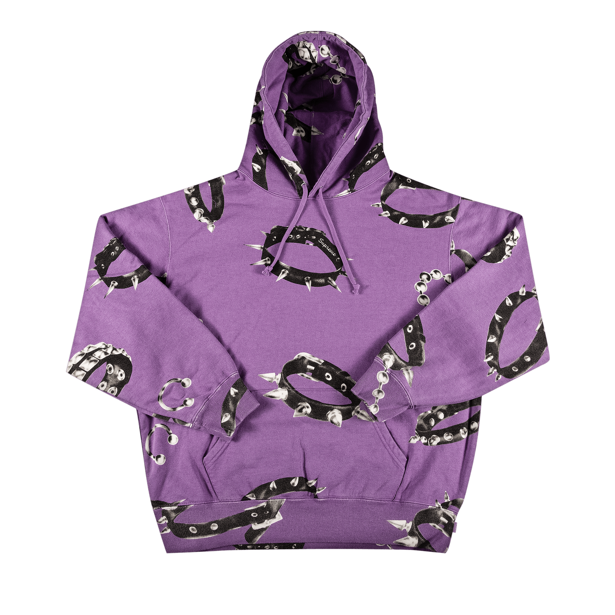 SUPREME SUPREME STUDDED COLLARS HOODED SWEATSHIRT 'VIOLET'