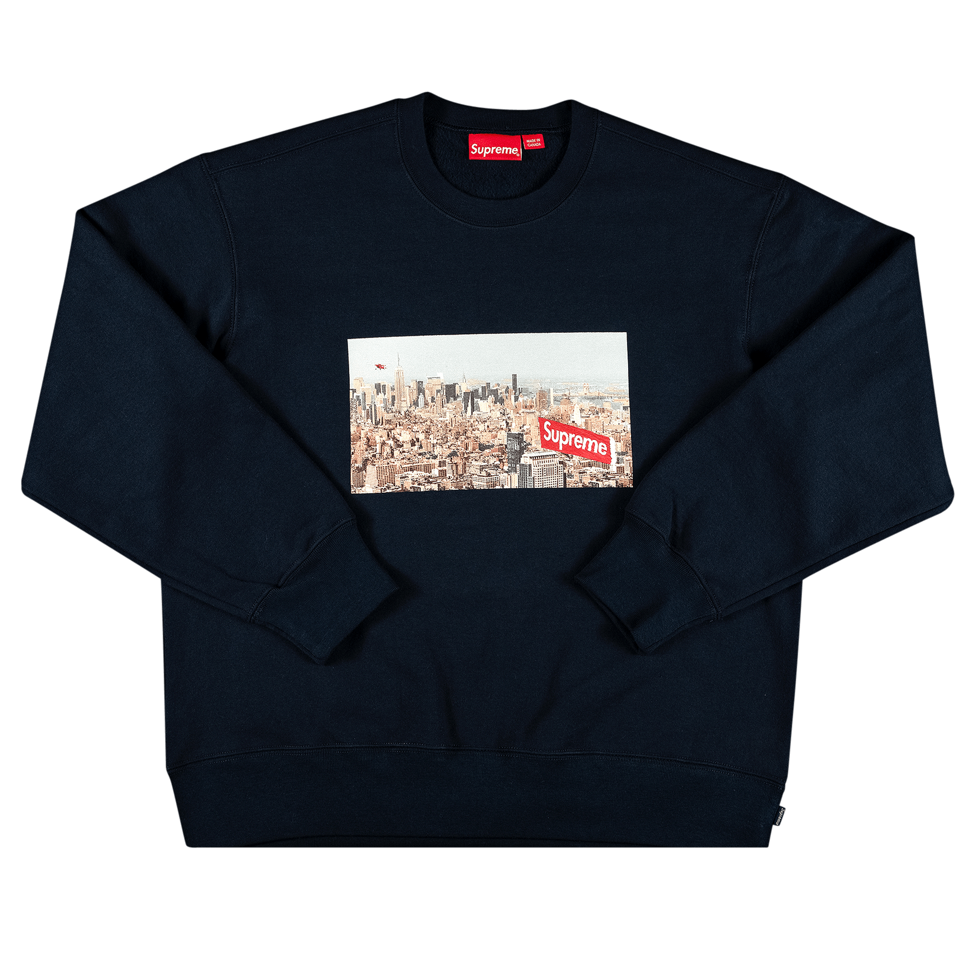 SUPREME SUPREME AERIAL CREWNECK 'NAVY'