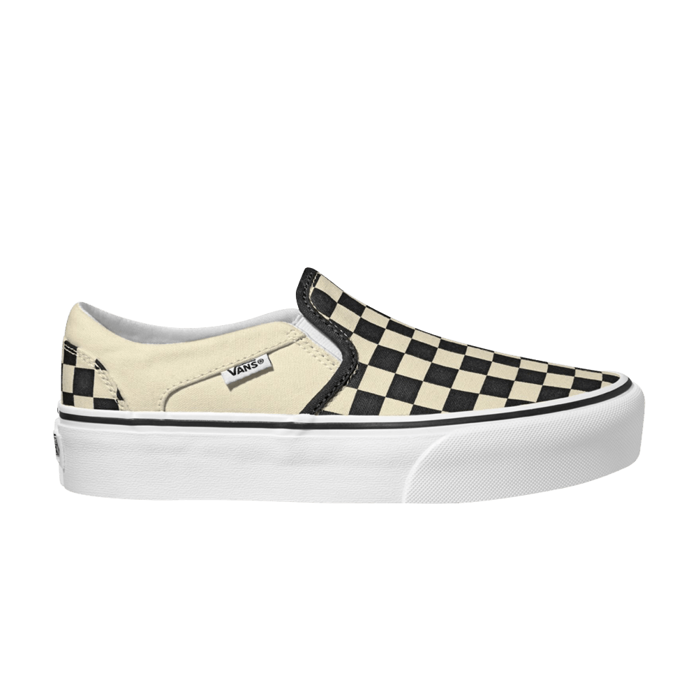 Vans Wmns Asher Platform 'Checkerboard - Black White'