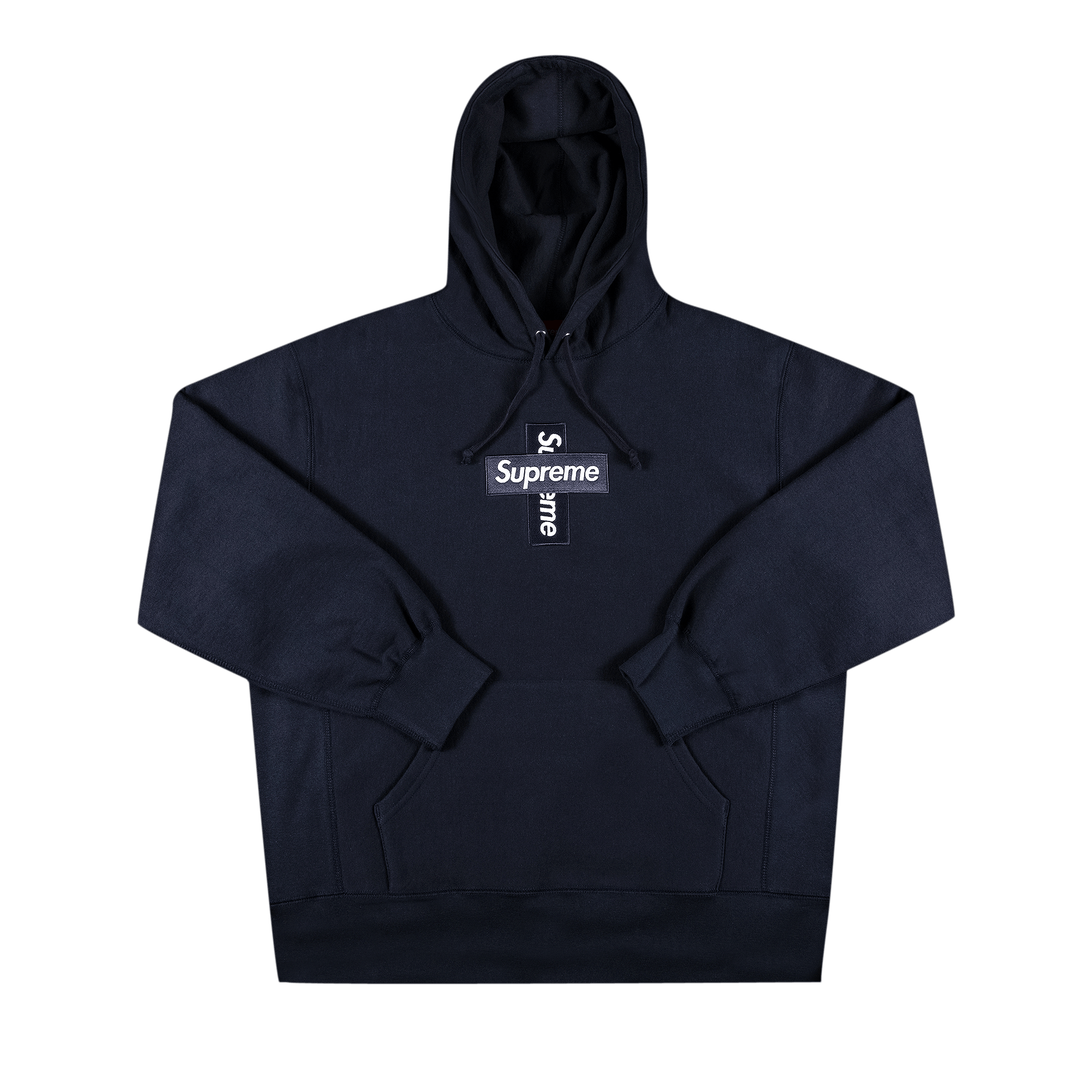 SUPREME SUPREME CROSS BOX LOGO HOODED SWEATSHIRT 'NAVY'