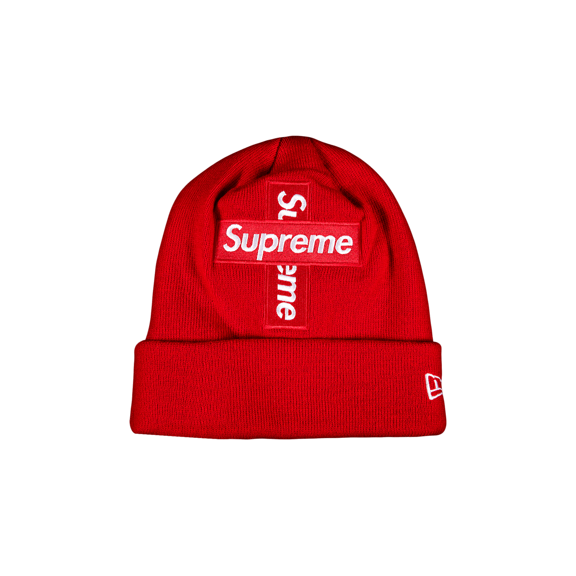 SUPREME SUPREME X NEW ERA CROSS BOX LOGO BEANIE 'RED'