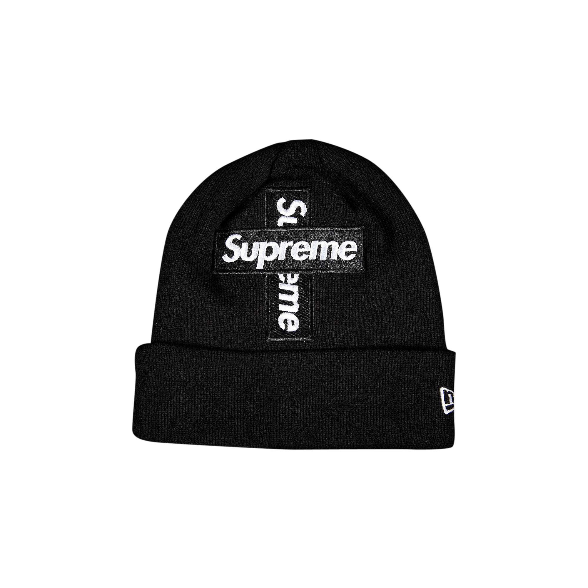 SUPREME SUPREME X NEW ERA CROSS BOX LOGO BEANIE 'BLACK'