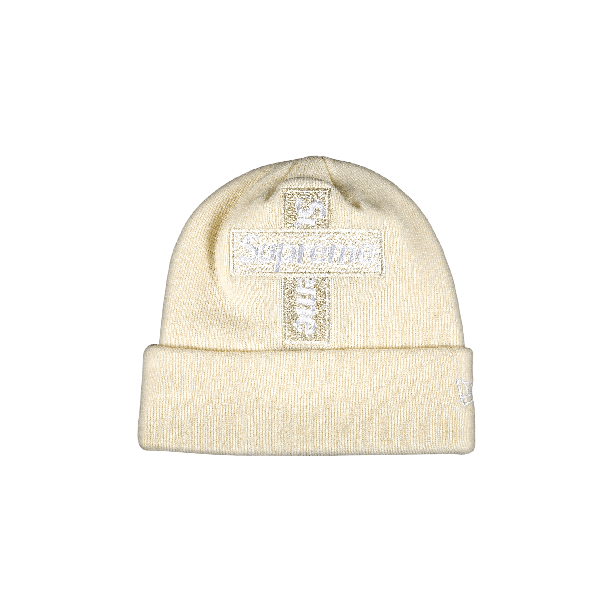 SUPREME SUPREME X NEW ERA CROSS BOX LOGO BEANIE 'NATURAL'