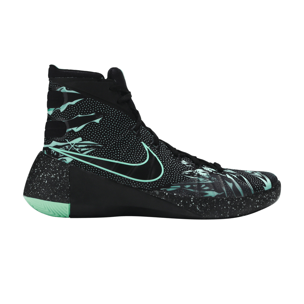Pre-owned Nike Hyperdunk 2015 Premium 'green Glow' In Black