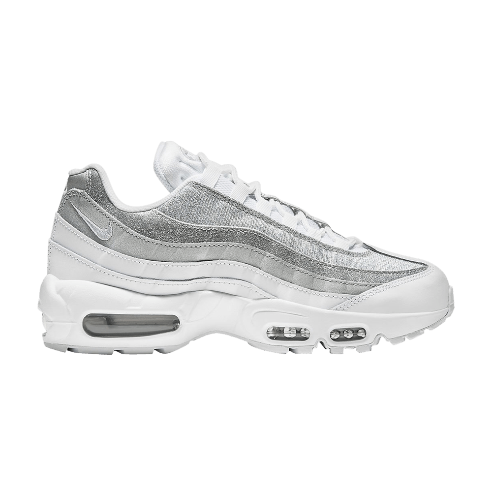 NIKE WMNS AIR MAX 95 'WHITE METALLIC SILVER'