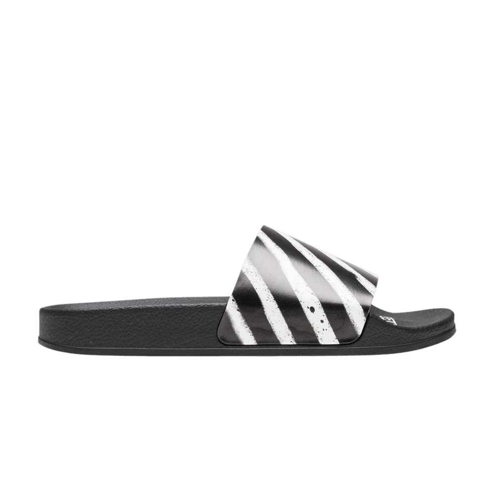 Off-White Sliders 'Spray Stripe - Black White'