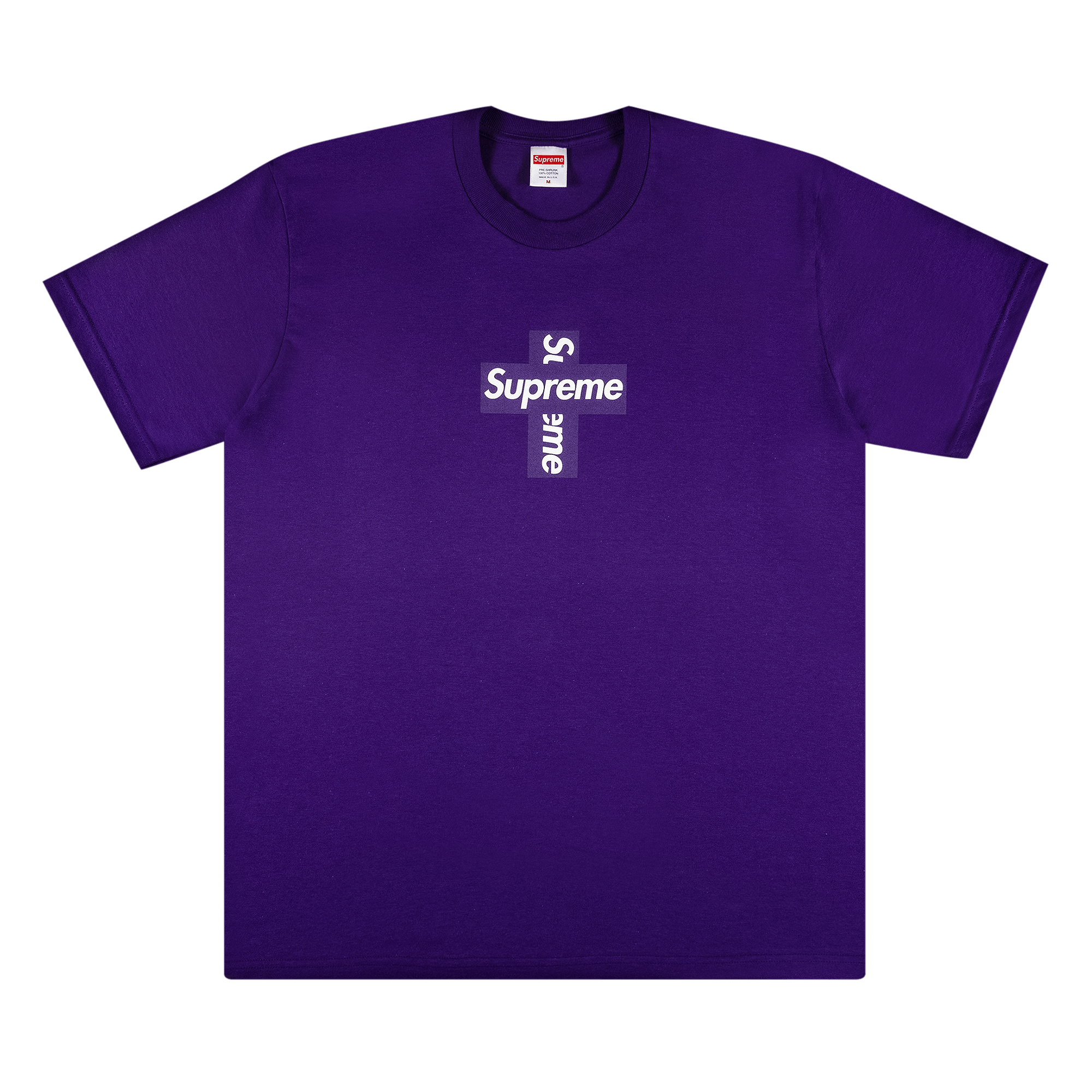 SUPREME SUPREME CROSS BOX LOGO TEE 'PURPLE'
