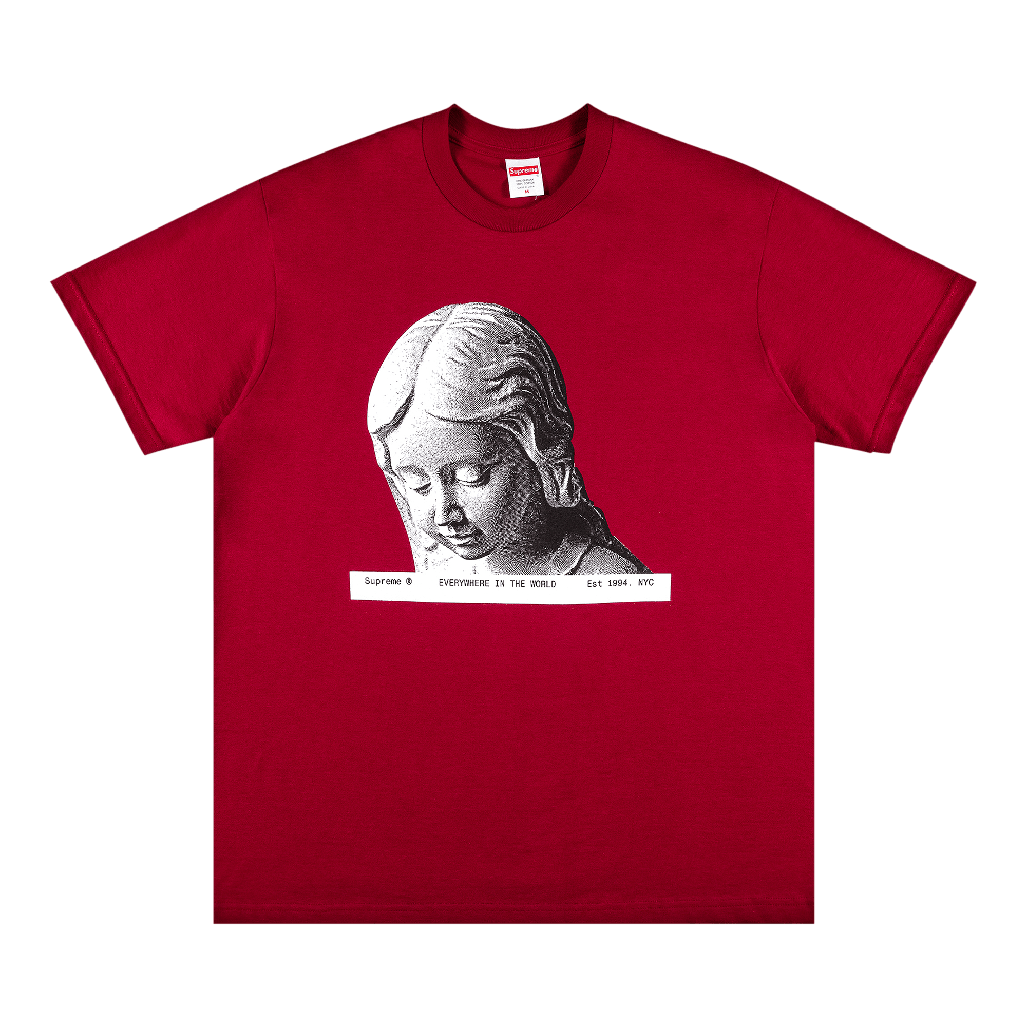 SUPREME SUPREME EVERYWHERE TEE 'CARDINAL'