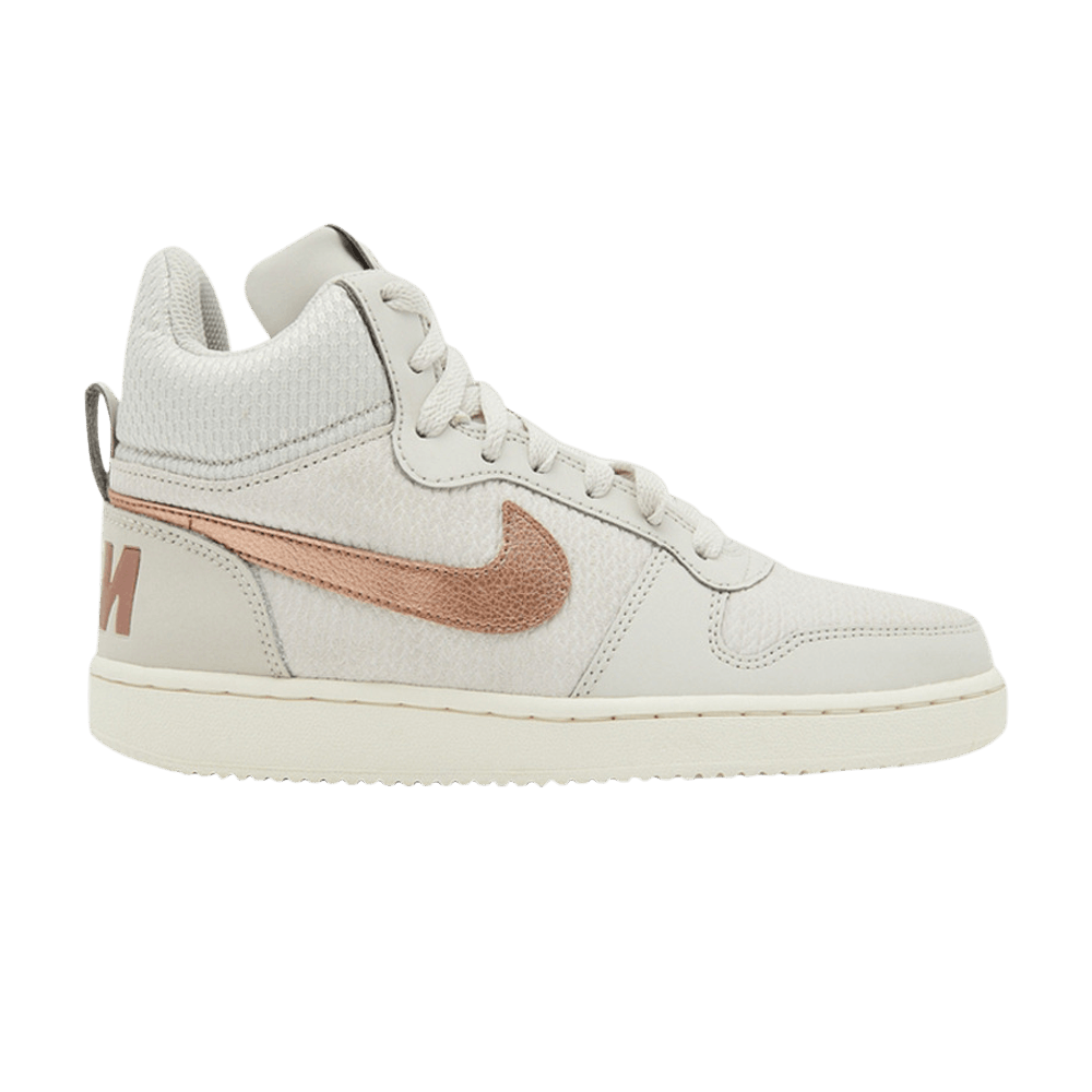NIKE WMNS COURT BOROUGH MID PREMIUM 'LIGHT BONE METALLIC RED BRONZE'