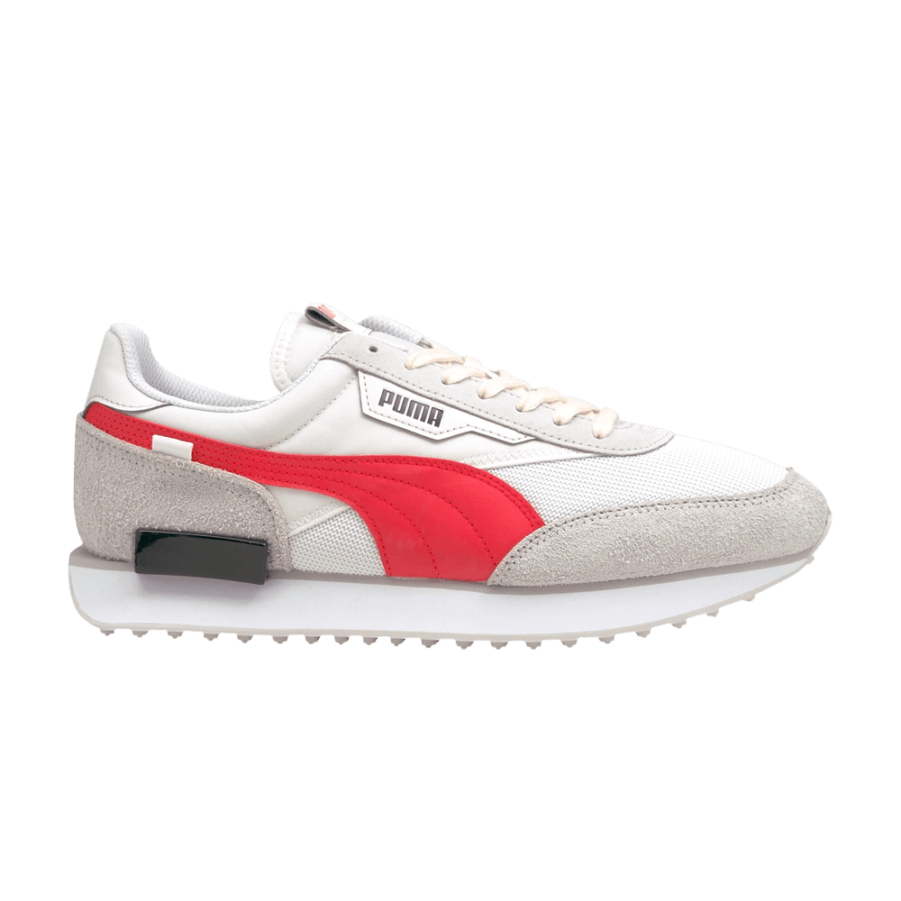 Pre-owned Puma Future Rider Vintage 'white Poppy Red'