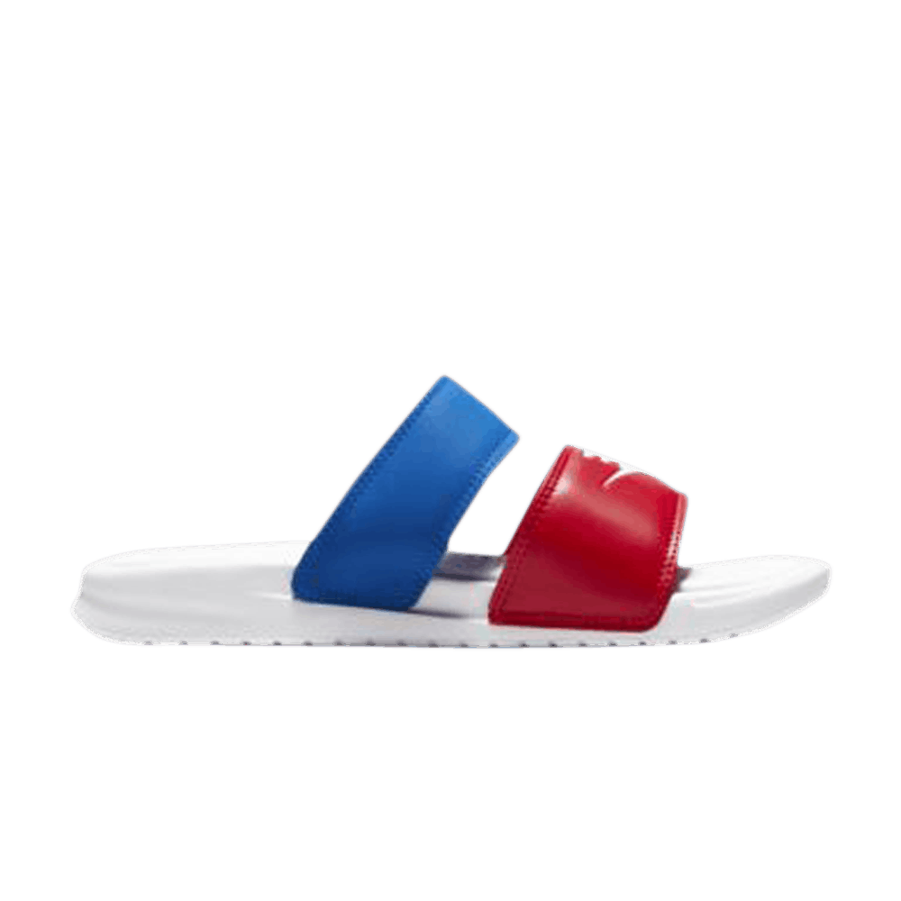 NIKE WMNS BENASSI DUO ULTRA SLIDE 'UNIVERSITY RED GAME ROYAL'