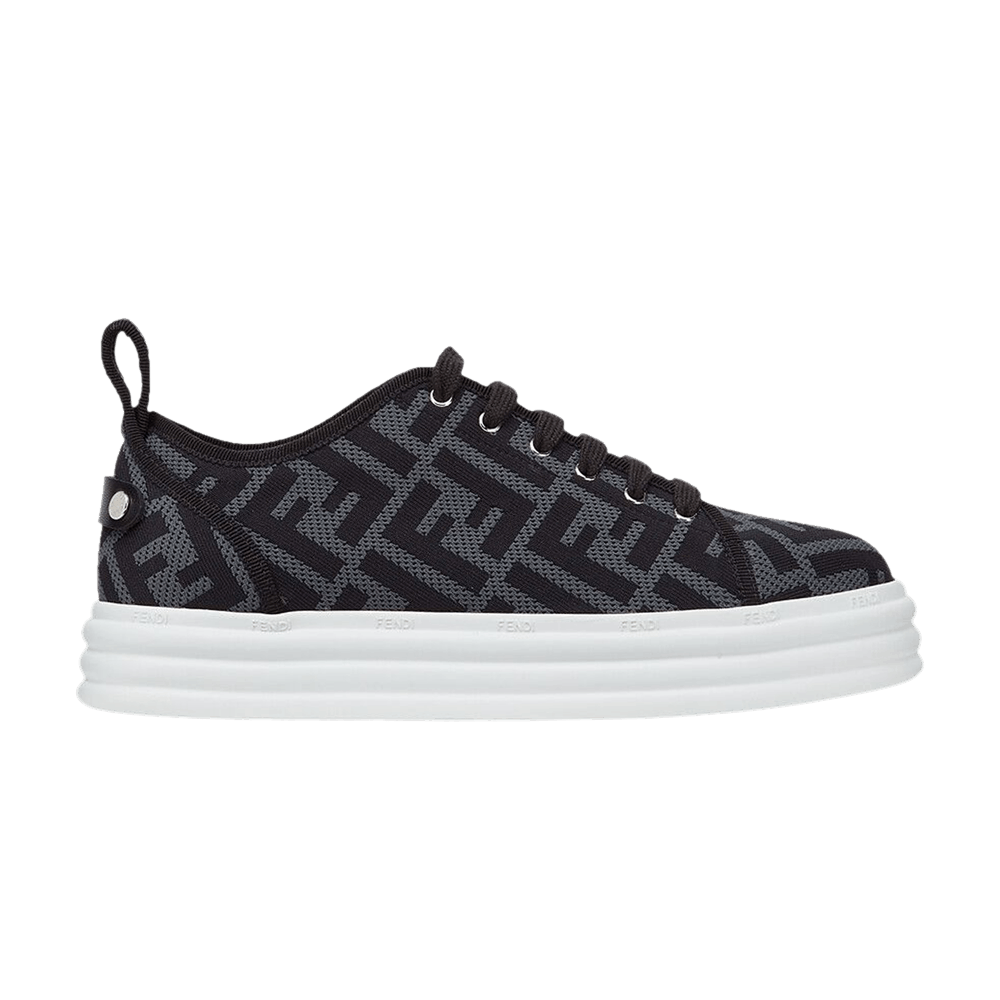 Fendi Wmns FF Motif Rise Fabric Platform 'Charcoal'