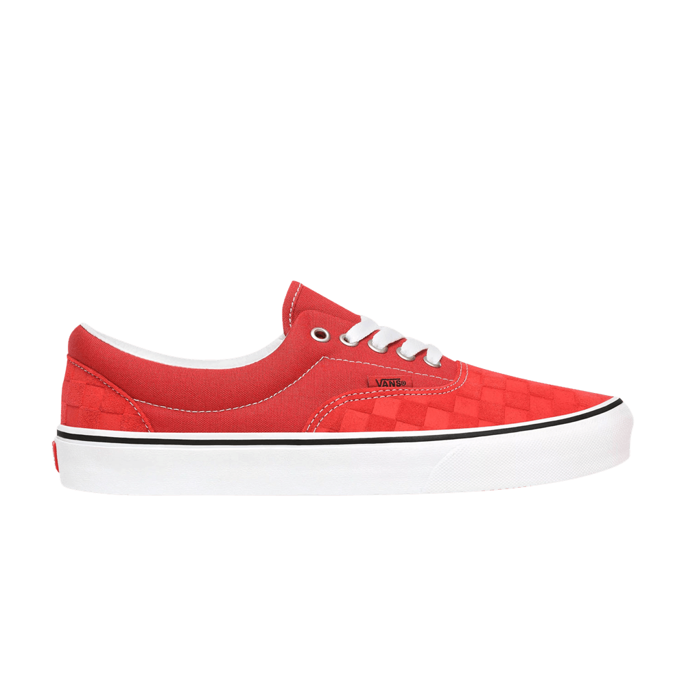 VANS ERA 'DEBOSS CHECKERBOARD - POMPEIAN RED'