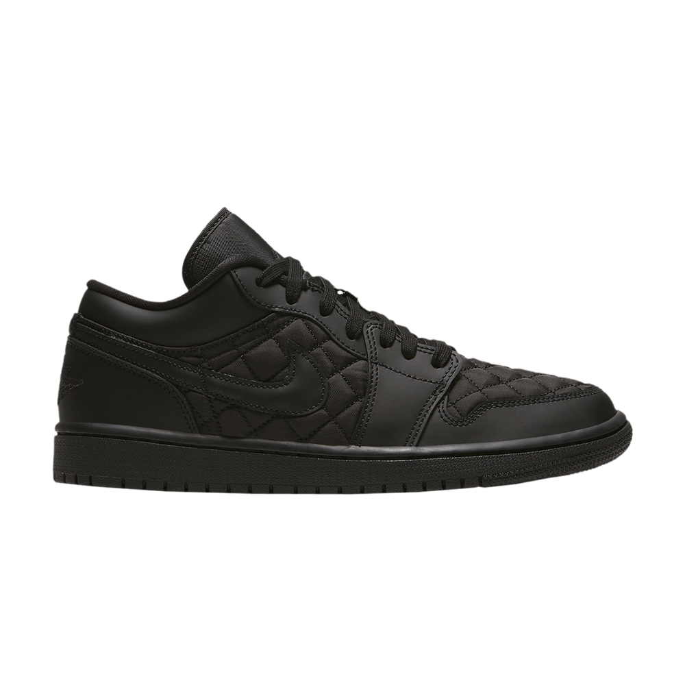 AIR JORDAN WMNS AIR JORDAN 1 LOW 'TRIPLE BLACK QUILTED'