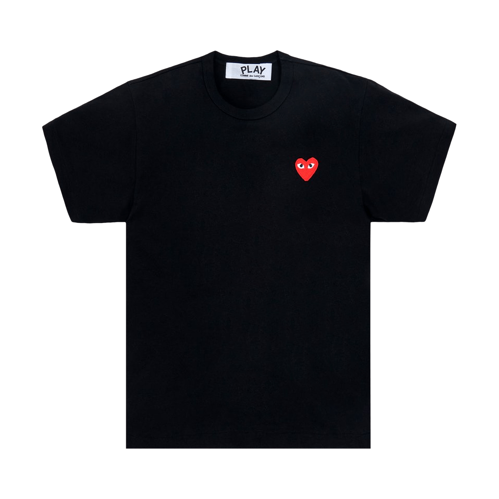 Pre-owned Comme Des Garçons Play Comme Des Garçons Short-sleeve Play T-shirt With Red Heart 'black'
