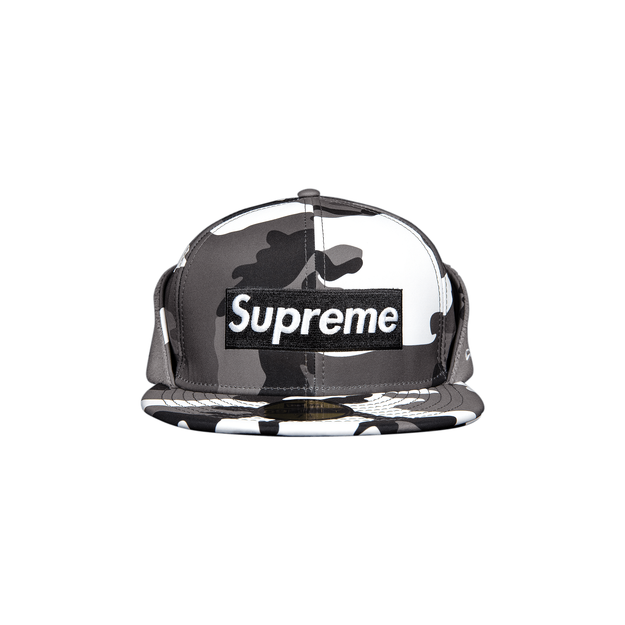 SUPREME SUPREME X WINDSTOPPER EARFLAP BOX LOGO NEW ERA 'SNOW CAMO'