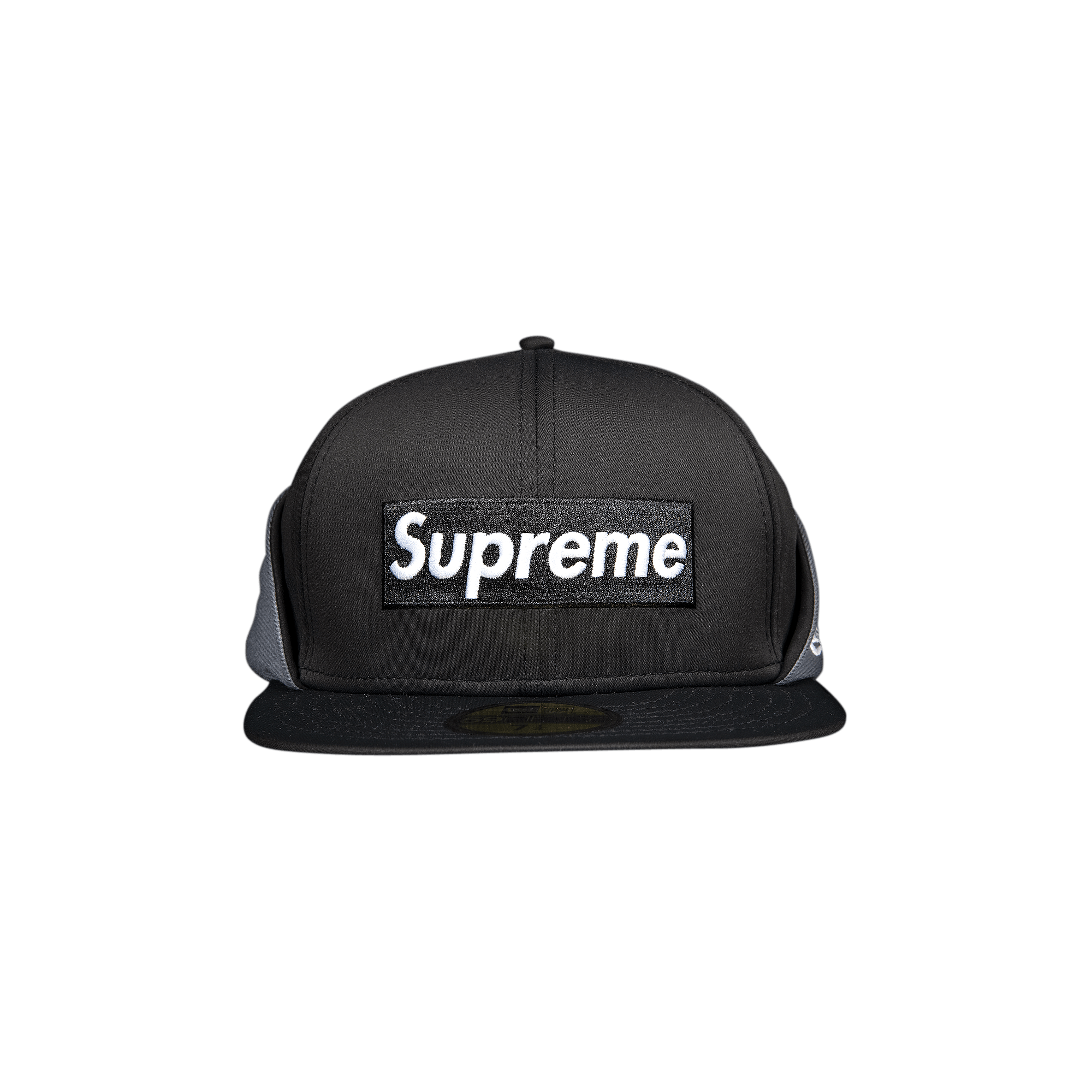 SUPREME SUPREME X WINDSTOPPER EARFLAP BOX LOGO NEW ERA 'BLACK'