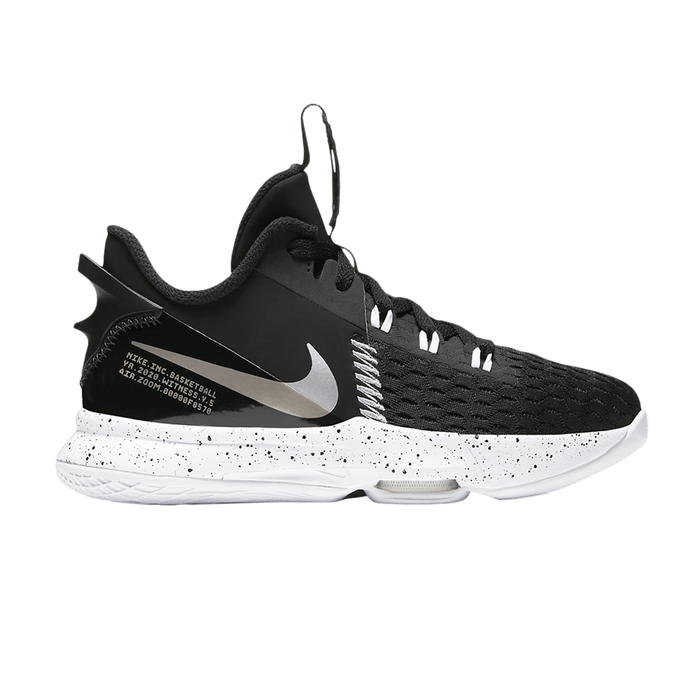 Nike LeBron Witness 5 GS 'Black Metallic Silver'